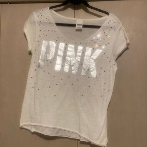 PINK t-shirt with rhinestones